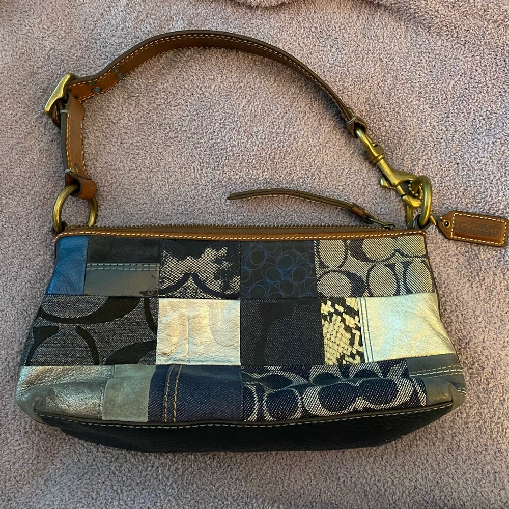 Coach Blue Jean Patchwork Purse